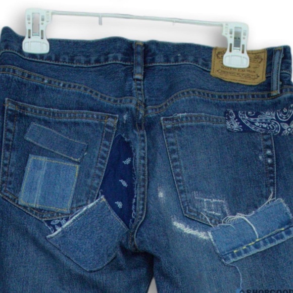Polo Ralph Lauren Avery Boyfriend Blue
Patchwork Distressed Jeans Women's sz 26 - Picture 5 of 12